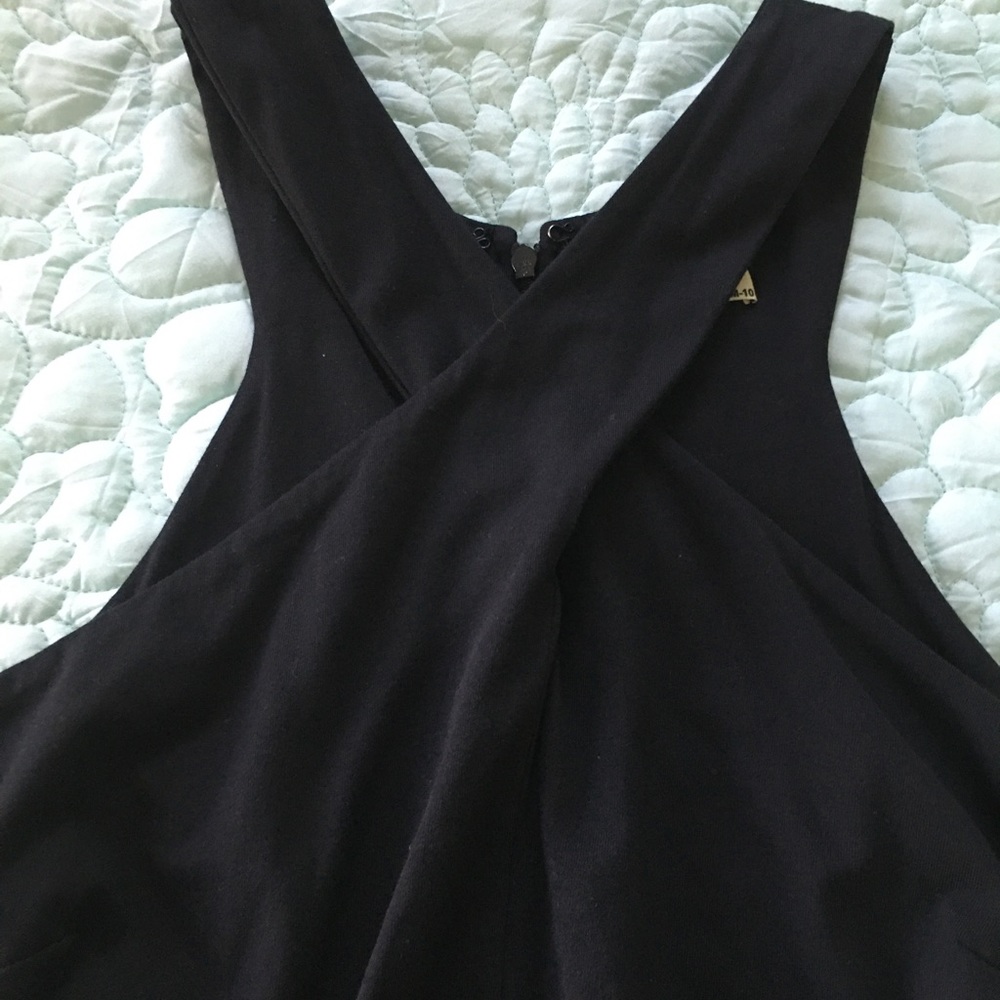 Zapelle midi dress with cross over neckline
